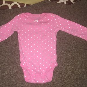 12 month polka dot long sleeve onesie